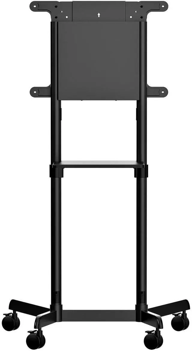 Alt view image 3 of 6 - Mobile TV Cart - Portable Rolling TV Stand for 37-70" VESA Display (154lb/70kg) - TV Stand w/Shelf & Storage Compartment - Rotate/Tilt Display - Universal TV Mount on Wheels (MBLTVSTNDEC)