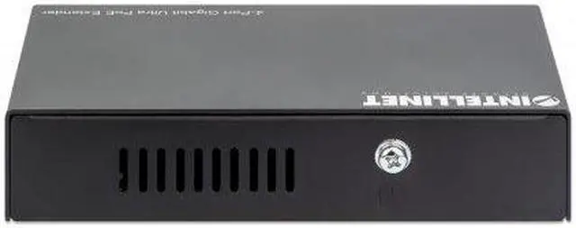 Alt view image 4 of 8 - Intellinet 4-Port Gigabit Ultra PoE Extender, Adds up to 100 m (328 ft.) to PoE Range, 90 W PoE Power Budget, Four PSE Ports with up to 30 W Output, IEEE 802.3bt (PoE++ / 4PPoE) Compliant, Metal Housi