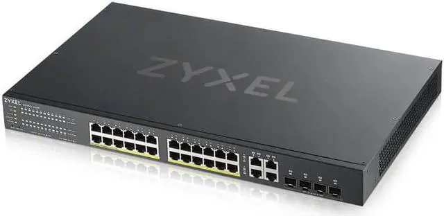 Alt view image 4 of 4 - Zyxel GS1920-24HPv2 - Switch - smart - 24 x 10/100/1000 (PoE+) + 4 x combo Gigabit SFP + 4 x 10/100/1000 - rack-mountabl