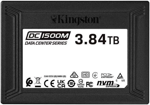 Alt view image 19 of 19 - Kingston DC1500M 3.84TB 2.5" U.2 PCIe NVMe Internal SSD SEDC1500M3840G