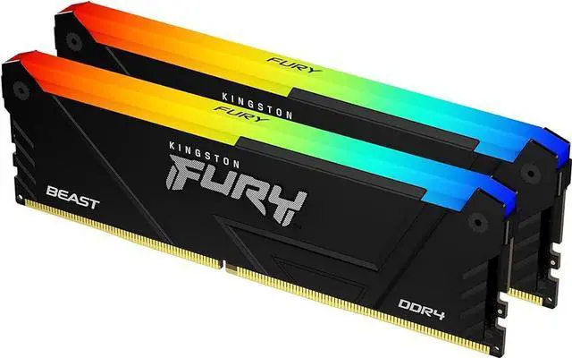 Alt view image 7 of 14 - Kingston Fury Beast RGB 3600 16GB (2x8GB) 3600MT/s DDR4 CL17 DIMM (Kit of 2) Computer Memory KF436C17BB2AK2/16