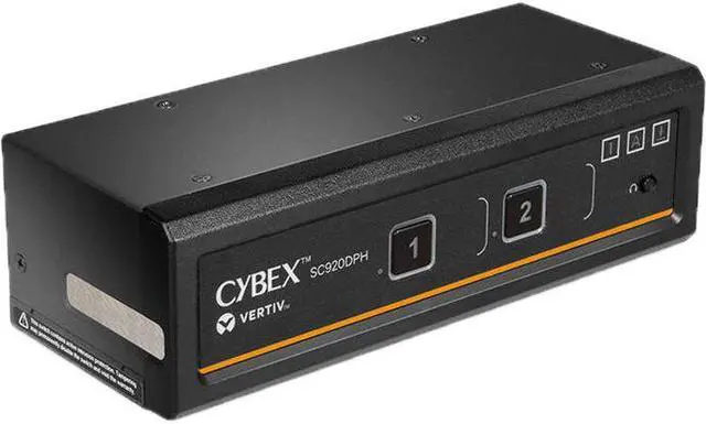 Alt view image 6 of 13 - Vertiv Cybex SC900 Secure KVM | Dual Head | 2 Port Universal DisplayPort | NIAP version 4.0 Certified - Secure Desktop KVM Switches - SC920DPH-400