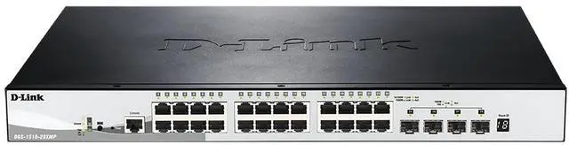 Alt view image 2 of 18 - D-Link DGS-1510-28XMP Systems 28-Port Gigabit SmartPro Stackable PoE/PoE+ Switch Including 4 10GbE SFP+ Ports