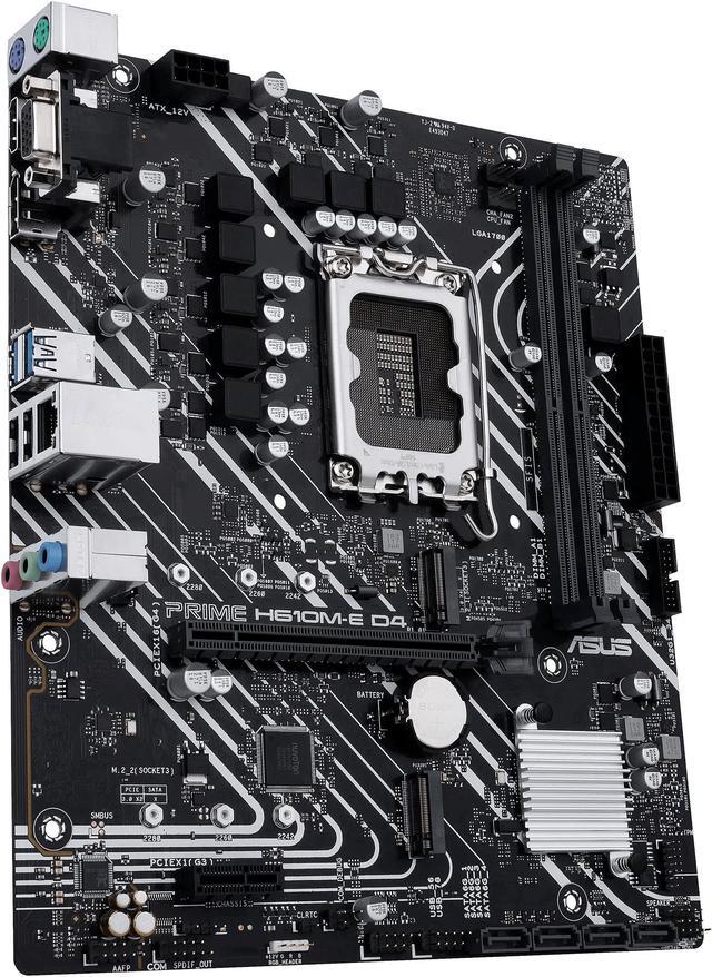 Alt view image 10 of 13 - Asus Prime H610M-E D4-CSM Intel LGA 1700 Micro ATX DDR4 Motherboard