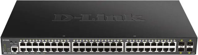 Alt view image 3 of 6 - D-Link DGS 1250-52XMP - Switch - L3 Lite - smart - 48 x 10/100/1000 (PoE) + 4 x 10 Gigabit SFP+ - rack-mountable - PoE (