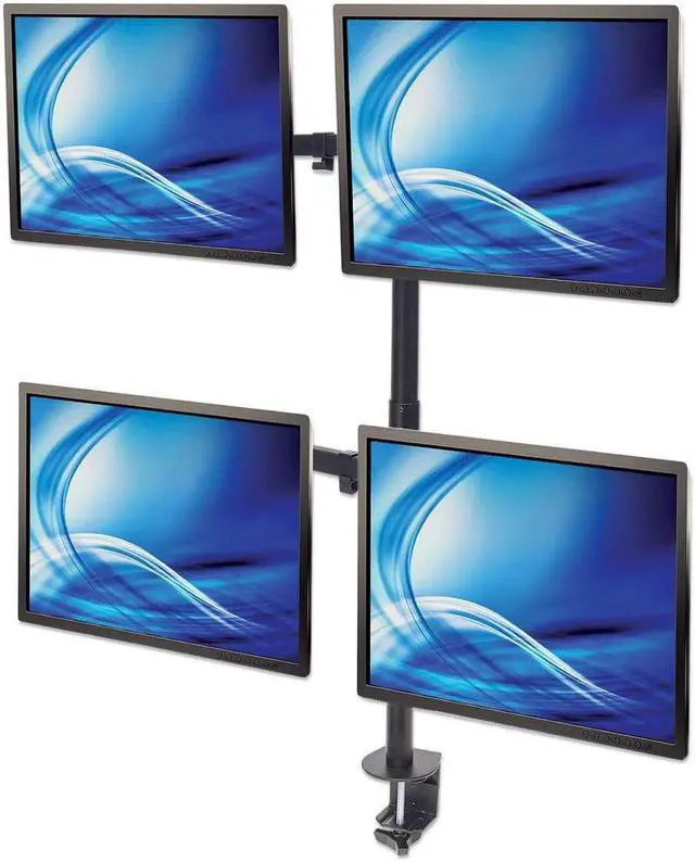 Alt view image 6 of 10 - Manhattan 461566 Desk Mount For Lcd Monitor - Black