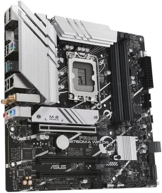Alt view image 3 of 6 - ASUS Mainboard PRIME B760M-A - Micro-ATX - LGA 1700 - Intel B760