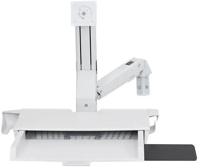 Alt view image 8 of 9 - Ergotron StyleView Sit-Stand Combo Arm with Worksurface - Mounting kit ( mouse holder, wrist rest, bar code scanner holder, VESA adapter, wall mount bracket, keyboard tray, flat horizontal surface bas