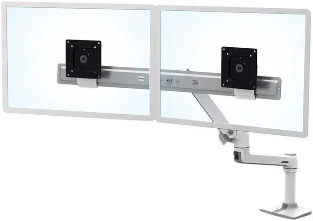 Main image of Ergotron 45-489-216 Lx Desk Dual Direct Arm - Mounting Kit (Handle, Articulating Arm, Desk Clamp Mount, Grommet Mount, 2 Pivots, Mounting Hardware, Hinge, Extension Part) For 2 Lcd Displays - White -