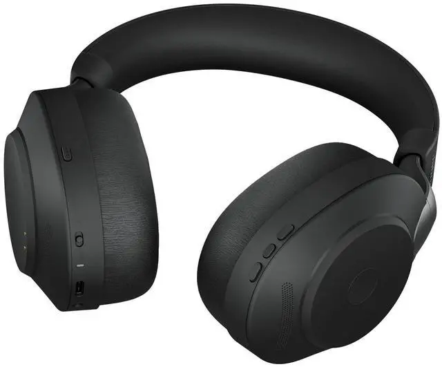 Alt view image 15 of 20 - Jabra Evolve2 85 UC Wireless Headphones with Link380a, Stereo, Black - Wireless Bluetooth Headset for Calls and Music, 37 Hours of Battery Life, Advanced Noise Cancelling Headphones