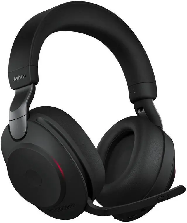 Alt view image 17 of 20 - Jabra Evolve2 85 UC Wireless Headphones with Link380a, Stereo, Black - Wireless Bluetooth Headset for Calls and Music, 37 Hours of Battery Life, Advanced Noise Cancelling Headphones