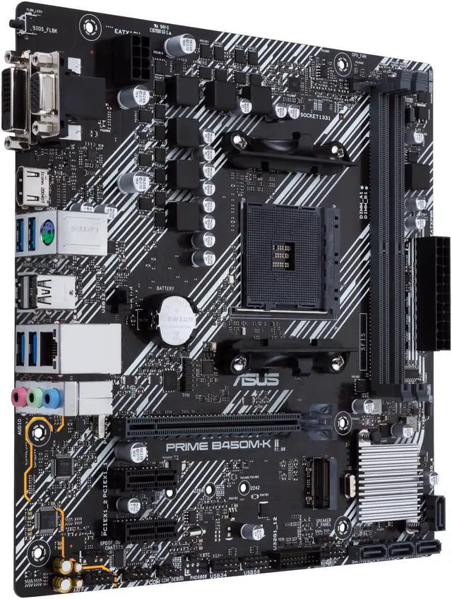 Alt view image 20 of 20 - ASUS PRIME B450M-K II (90MB1600-M0EAY0) AM4 AMD B450 SATA 6Gb/s Micro ATX AMD Motherboard