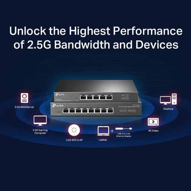Alt view image 4 of 4 - TP-Link TL-SG108-M2 - V1 - switch - 8 ports - unmanaged