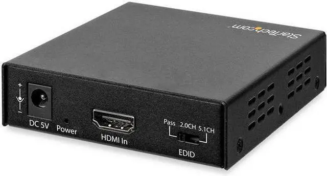 Alt view image 5 of 7 - StarTech.com 4K HDMI Audio Extractor with 40K 60Hz Support - HDMI Audio De-embedder - HDR - Toslink Optical Audio - Dual RCA Audio - HDMI Audio - Supports the latest HDMI 2.0 specifications and HDR video pass-through and high video bandw...