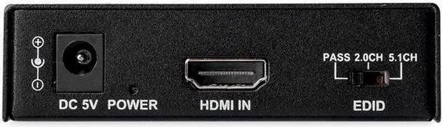 Alt view image 6 of 7 - StarTech.com 4K HDMI Audio Extractor with 40K 60Hz Support - HDMI Audio De-embedder - HDR - Toslink Optical Audio - Dual RCA Audio - HDMI Audio - Supports the latest HDMI 2.0 specifications and HDR video pass-through and high video bandw...