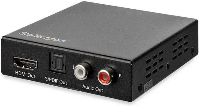 Alt view image 4 of 7 - StarTech.com 4K HDMI Audio Extractor with 40K 60Hz Support - HDMI Audio De-embedder - HDR - Toslink Optical Audio - Dual RCA Audio - HDMI Audio - Supports the latest HDMI 2.0 specifications and HDR video pass-through and high video bandw...