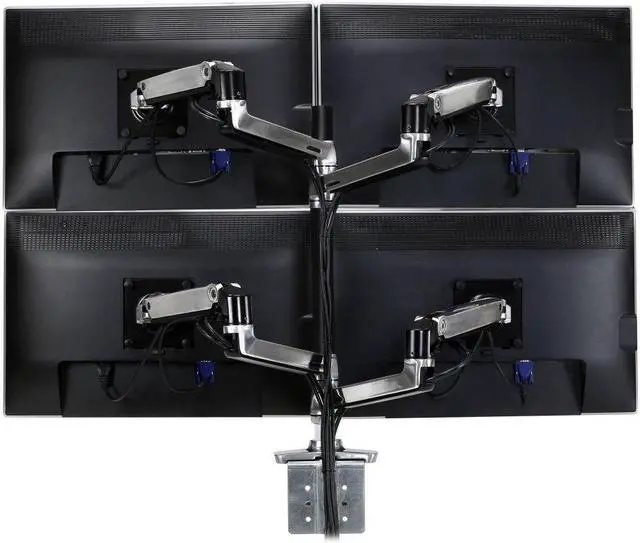 Alt view image 10 of 10 - Ergotron 45-549-026 Lx Dual Stacking Arm Tall Pole - Desk Mount For 2 Lcd Displays - Aluminum, Steel - Polished Aluminum With Black Accents - Screen Size: Up To 40 Inch