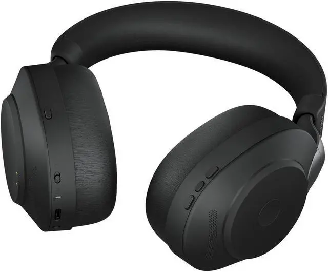 Alt view image 17 of 19 - Jabra Evolve2 85 UC Wireless Headphones with Link380a, Stereo, Black - Wireless Bluetooth Headset for Calls and Music, 37 Hours of Battery Life, Advanced Noise Cancelling Headphones