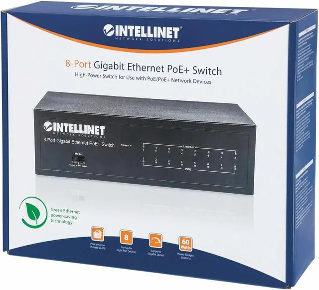 Alt view image 2 of 11 - POE PLUS GIGABIT SWITCH 8-PORT