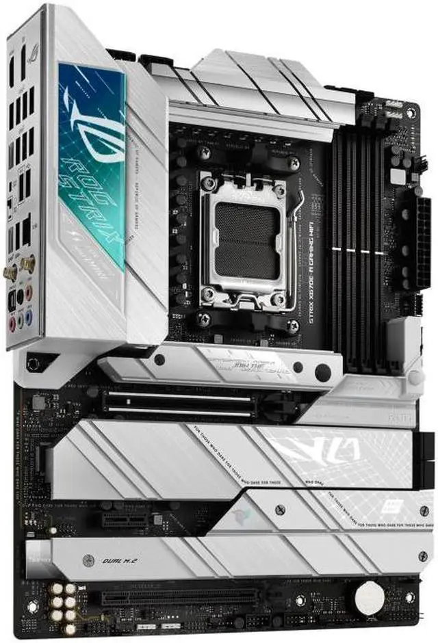 Alt view image 8 of 13 - ASUS ROG Strix X670E-A Gaming WiFi 6E Socket AM5 (LGA 1718) Ryzen 7000 Gaming Motherboard(16+2 Power Stages,PCIe® 5.0, DDR5,4xM.2 Slots,USB 3.2 Gen 2x2, WiFi 6E, AI Cooling II)