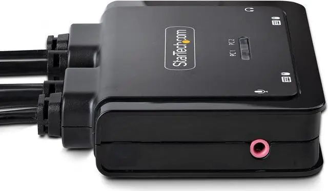 Alt view image 4 of 12 - StarTech 2-Port Hybrid USB-C DisplayPort Cable KVM Switch 4K 60Hz C2D46UACCBLKVM