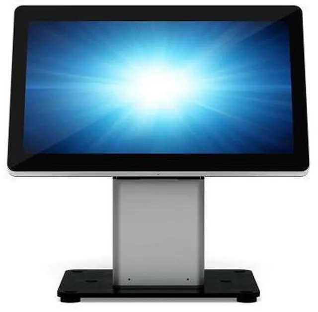 Alt view image 8 of 12 - Elo Slim Desk Mount For Touchscreen Monitor Cradle Bar Code Reader Fingerprint Reader Webcam - Black Silver