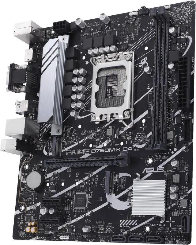 Alt view image 8 of 8 - ASUS Prime B760M-K D4, LGA 1700 mATX motherboard with PCIe 4.0, two PCIe 4.0 M.2 slots, DDR4, Realtek 2.5Gb Ethernet, VGA, HDMI®, SATA 6 Gbps, front USB 3.2 Gen 1, Aura Sync