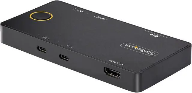 Alt view image 2 of 5 - StarTech 2-Port Single Monitor KVM Switchbox C2H46UC2PDKVM
