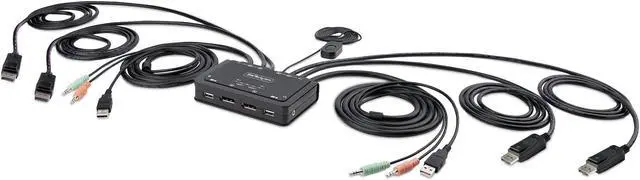 Main image of StarTech 2-Port Dual-Monitor DisplayPort Cable KVM Switch C2DD46UA2CBLKVM