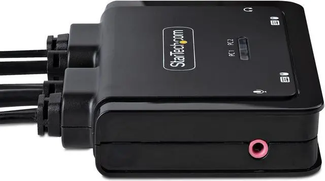 Alt view image 4 of 12 - StarTech 2-Port USB-C Cable KVM Switch 4K 60Hz C2D46UC2CBLKVM