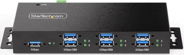 Alt view image 3 of 12 - 7-PORT MANAGED INDUSTRIAL USB