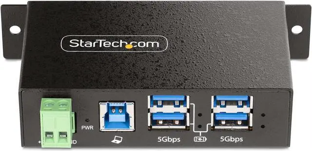 Alt view image 3 of 12 - StarTech 4-Port Managed Industrial USB 3.2 Gen 1 (5Gbps) Hub 5G4AINDRM-USB-A-HUB