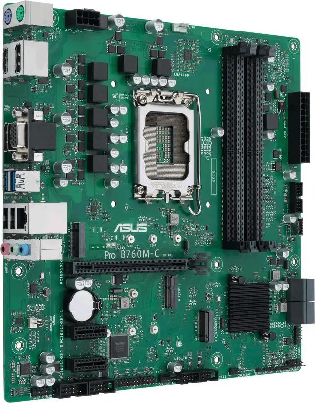 Alt view image 2 of 5 - ASUS Mainboard Pro B760M-C-CSM - micro ATX - Socket LGA1700 - Intel B760