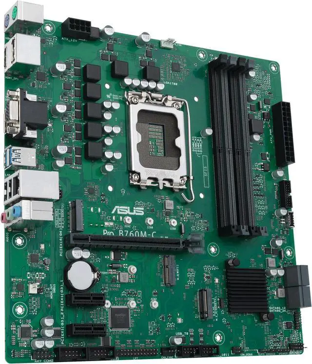 Alt view image 3 of 5 - ASUS Mainboard Pro B760M-C-CSM - micro ATX - Socket LGA1700 - Intel B760