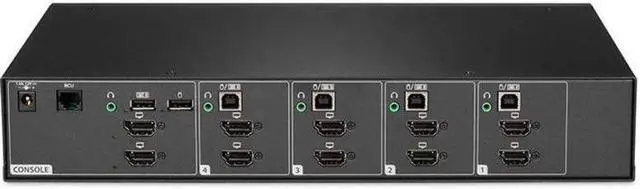 Alt view image 9 of 10 - Vertiv Cybex SC945DPH-400 Universal DP/H Secure KVM Switch 4 Port