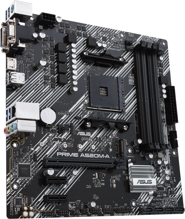 Alt view image 4 of 4 - ASUS PRIME A520M-A II/CSM - Motherboard - micro ATX - Socket AM4 - AMD A520 Chipset - USB 3.2 Gen 1 - Gigabit LAN - onbo