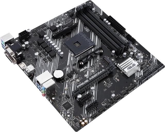 Alt view image 2 of 4 - ASUS PRIME A520M-A II/CSM - Motherboard - micro ATX - Socket AM4 - AMD A520 Chipset - USB 3.2 Gen 1 - Gigabit LAN - onbo