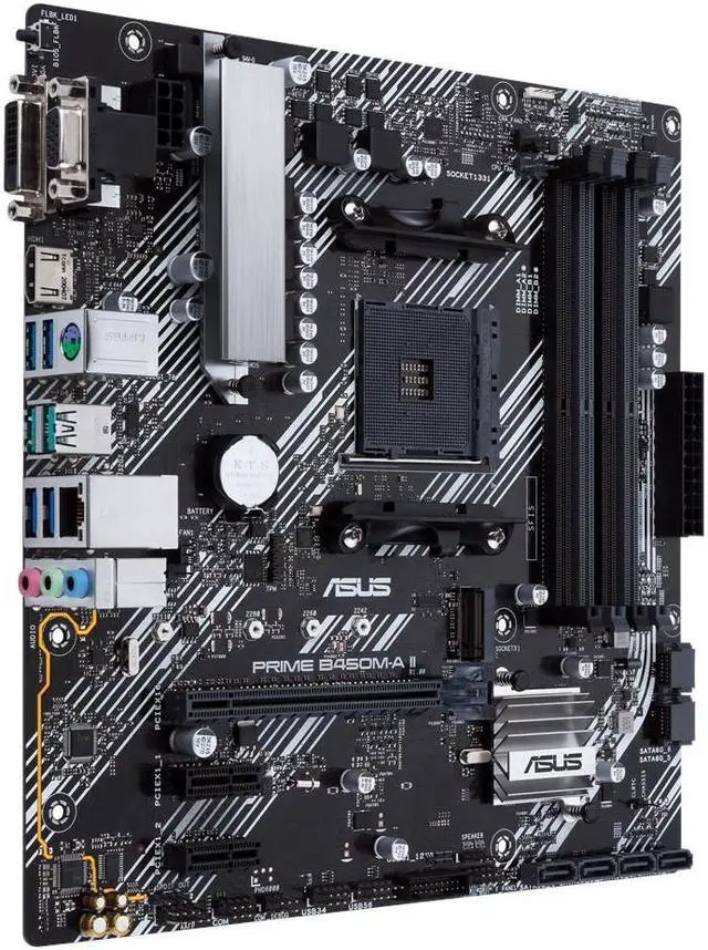 Alt view image 7 of 10 - ASUS Prime B450M-A II AM4 AMD B450 SATA 6Gb/s Micro ATX AMD Motherboard