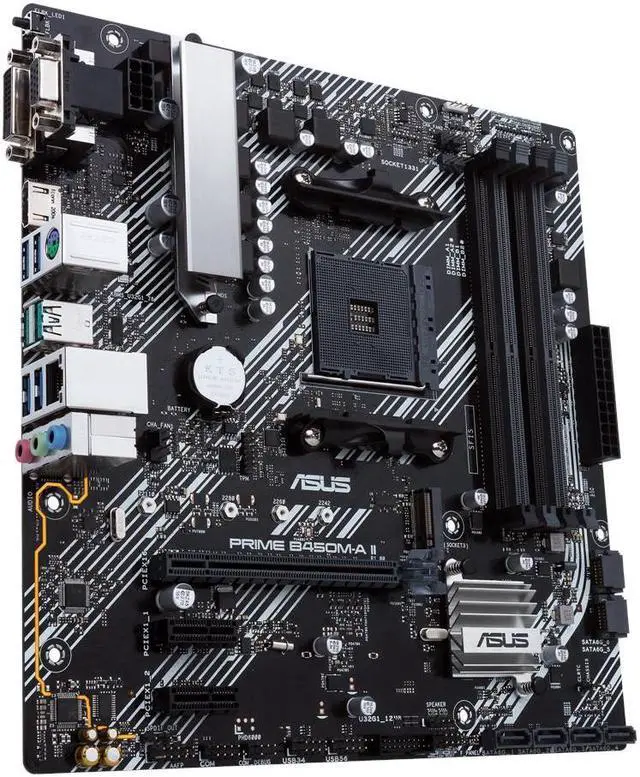 Alt view image 9 of 10 - ASUS Prime B450M-A II AM4 AMD B450 SATA 6Gb/s Micro ATX AMD Motherboard