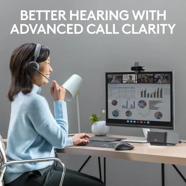 Alt view image 3 of 4 - Logitech Zone Wireless 2 - Headset - on-ear - Bluetooth - wireless - active noise cancelling - USB-C via Bluetooth adapt