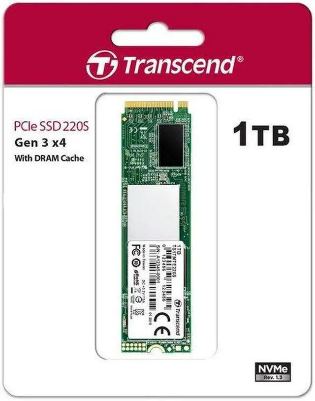 Alt view image 19 of 19 - Transcend 220S 1 TB Solid State Drive - PCI Express (PCI Express 3.0 x4) - Internal - M.2 2280