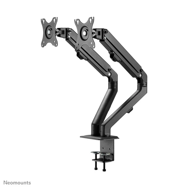 Alt view image 4 of 9 - Neomounts FPMA-D650D - Mounting kit - full-motion - for 2 LCD displays - steel - black - screen size: 17"-27" - clamp mo
