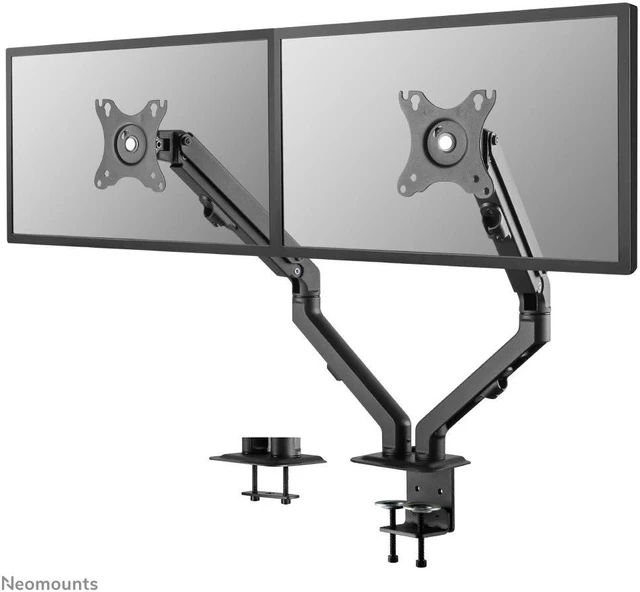 Main image of Neomounts FPMA-D650D - Mounting kit - full-motion - for 2 LCD displays - steel - black - screen size: 17"-27" - clamp mo