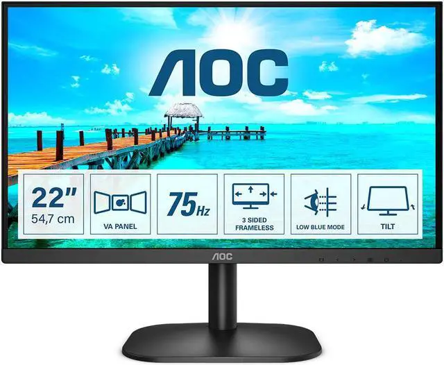 Main image of AOC 22B2H/EU - LED monitor - Full HD (1080p) - 22"