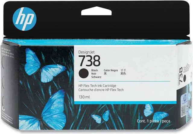 Main image of HP 738 130-ML BLACK DESIGNJET INK CA