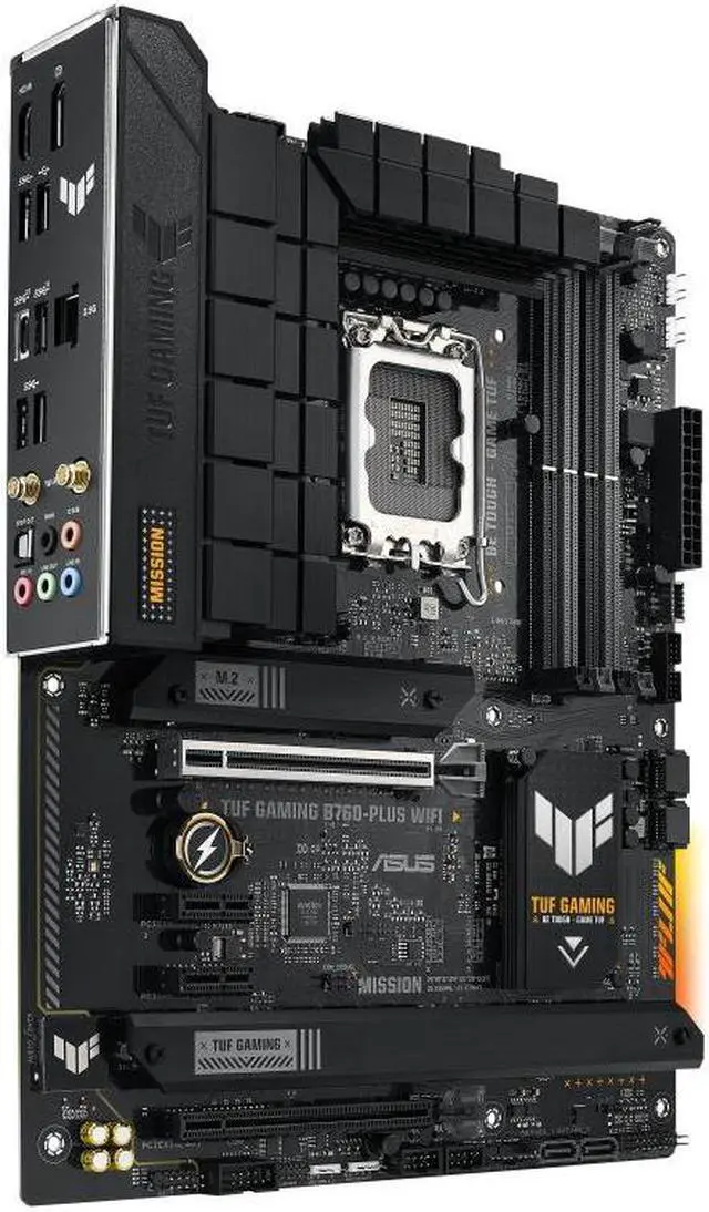 Alt view image 6 of 11 - ASUS TUF GAMING B760-PLUS WIFI (13th and 12th Gen)LGA 1700 ATX motherboard with PCIe 5.0, 3xPCIe 4.0 M.2 slots,DDR5,2.5Gb LAN,USB 3.2 Gen 2x2 Type-C, front USB 3.2 Gen 2 Type-C, Thunderbolt 4, AEMP II