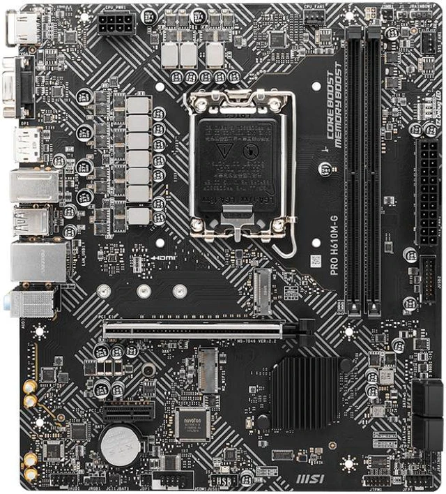 Alt view image 2 of 5 - MSI PRO H610M-G motherboard Intel H610 LGA 1700 micro ATX