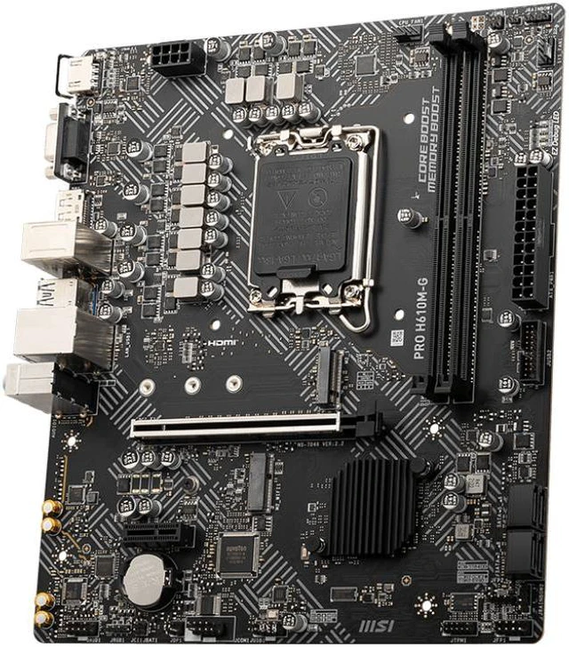 Alt view image 3 of 5 - MSI PRO H610M-G motherboard Intel H610 LGA 1700 micro ATX