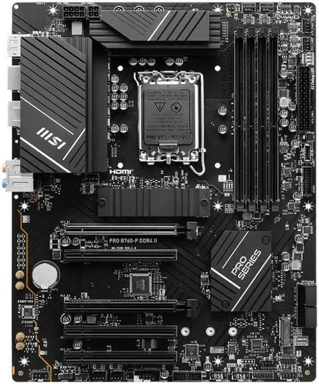Alt view image 2 of 5 - MSI PRO B760-P DDR4 II motherboard Intel B760 LGA 1700 ATX