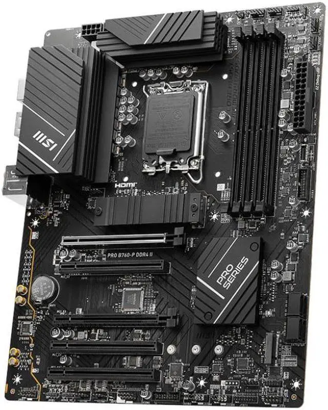 Alt view image 3 of 5 - MSI PRO B760-P DDR4 II motherboard Intel B760 LGA 1700 ATX